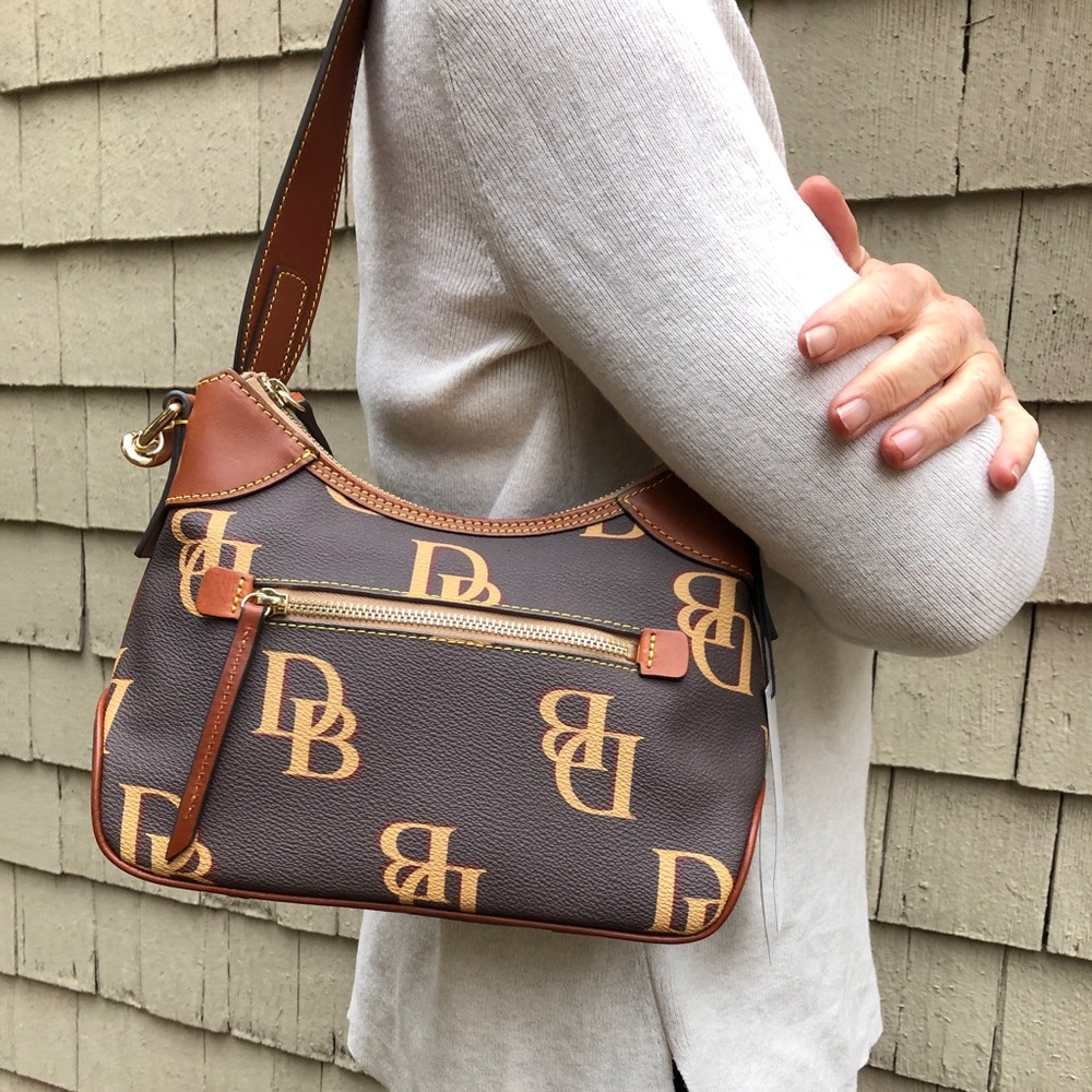 Dooney & Bourke Brown Monogram Hobo Shoulder Bag